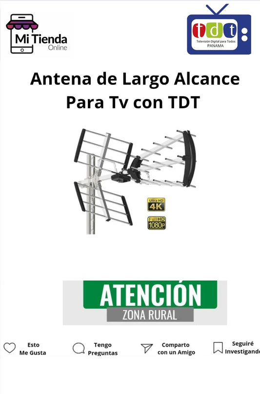 Antena para Señal Digital de Largo Alcance