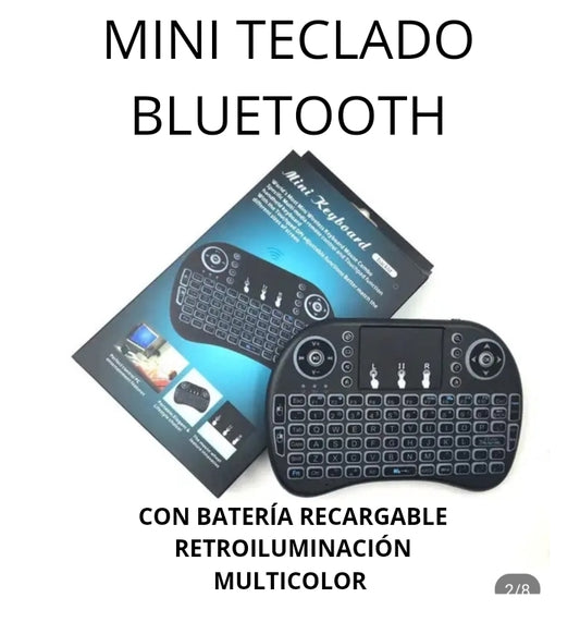 Mini Teclado Bluetooth USB con Baterías Recargable